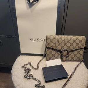 Gucci Beige Monogram Shoulder Bag